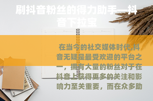 刷抖音粉丝的得力助手—抖音下拉宝