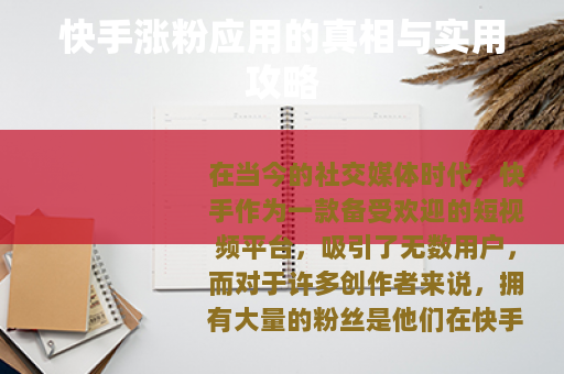 快手涨粉应用的真相与实用攻略