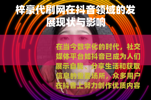 梓豪代刷网在抖音领域的发展现状与影响
