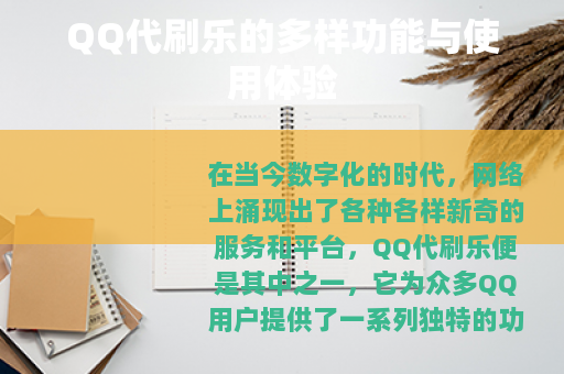 QQ代刷乐的多样功能与使用体验