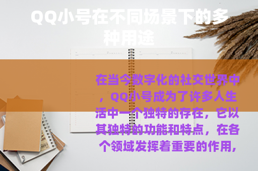 QQ小号在不同场景下的多种用途