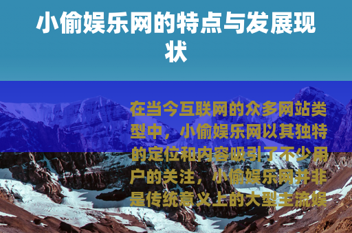 小偷娱乐网的特点与发展现状