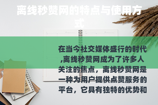 离线秒赞网的特点与使用方式