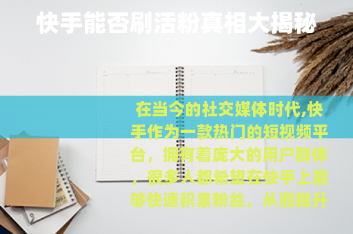 快手能否刷活粉真相大揭秘