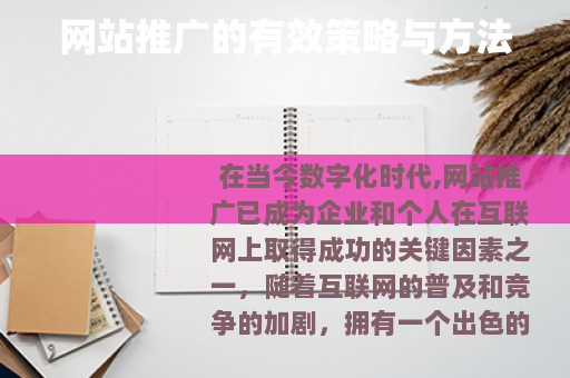 网站推广的有效策略与方法