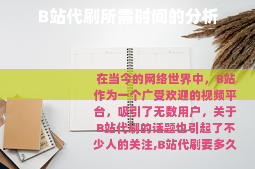 B站代刷所需时间的分析