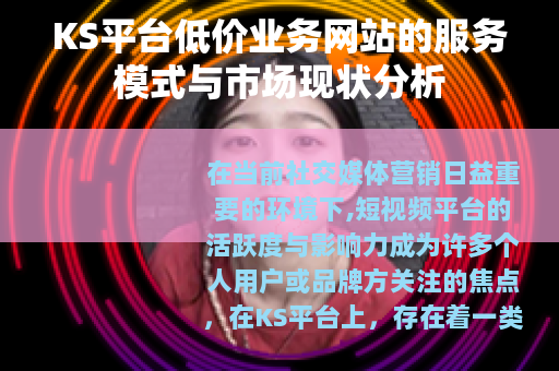 KS平台低价业务网站的服务模式与市场现状分析