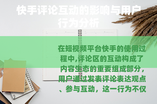 快手评论互动的影响与用户行为分析