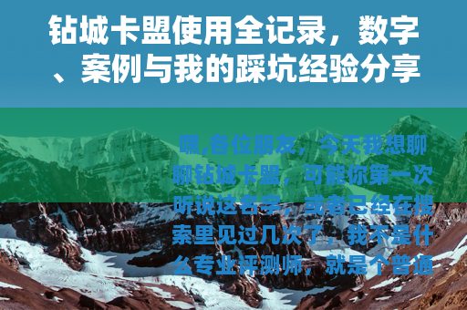 钻城卡盟使用全记录，数字、案例与我的踩坑经验分享
