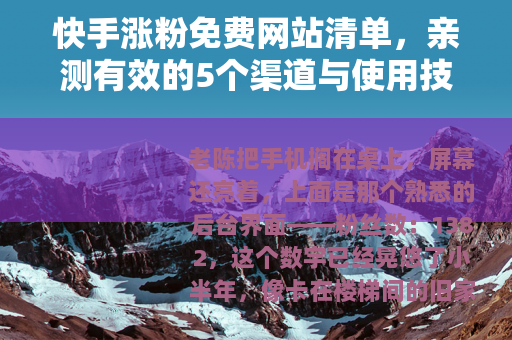 快手涨粉免费网站清单，亲测有效的5个渠道与使用技巧
