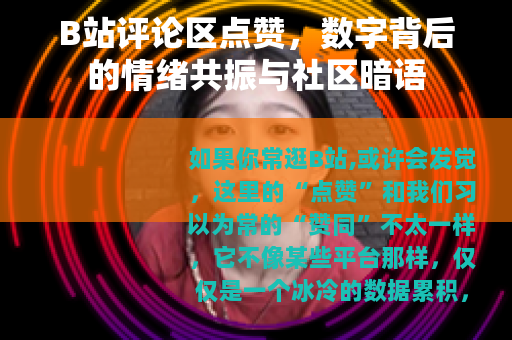 B站评论区点赞，数字背后的情绪共振与社区暗语