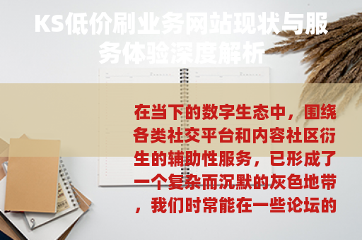 KS低价刷业务网站现状与服务体验深度解析
