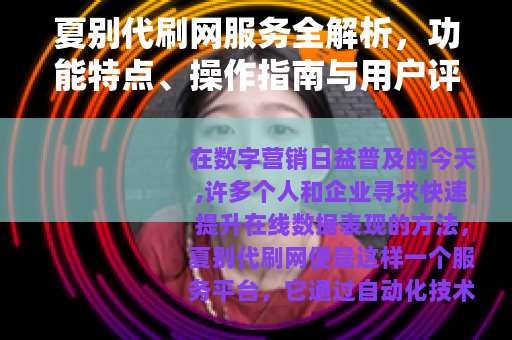 夏别代刷网服务全解析，功能特点、操作指南与用户评价
