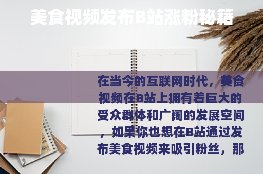 美食视频发布B站涨粉秘籍